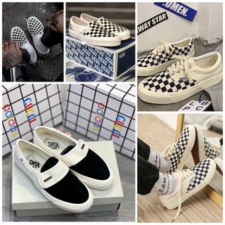 GIÀY 𝐕𝐀𝐍𝐒 VAULT OLD SKOOL, CARO, FOG Đen Trắng ⚡Full box bill⚡ Giày thể thao nam nữ 2023 FullBoxBill