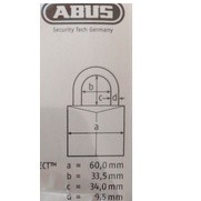 [Hỏa tốc HCM- Chính hãng] Khoá Abus Titanium 64ti/60 - BH 5 năm