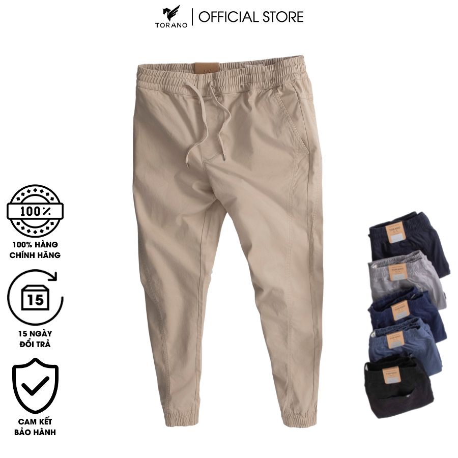 Quần jogger kaki nam TORANO form slim fit, chất vải kaki cotton co giãn, lịch sự, thoải mái vận động - BK081.