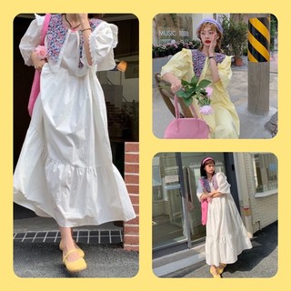 Váy Babydoll Phối Cổ Hoa Fom Rộng HQ