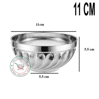 Chén bát ăn cơm inox 2 lớp cách nhiệt giữ nhiệt tốt món đồ chống nóng với giá rẻ