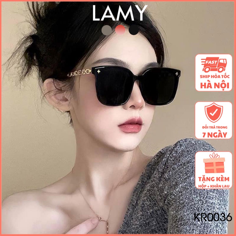 Kính Râm Mắt Vuông Gọng Xích KR0036 - Kính Mát Đi Biển Hottrend 2023