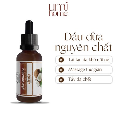 Dầu Dừa ép lạnh tinh khiết UMIHOME nguyên chất 30ml