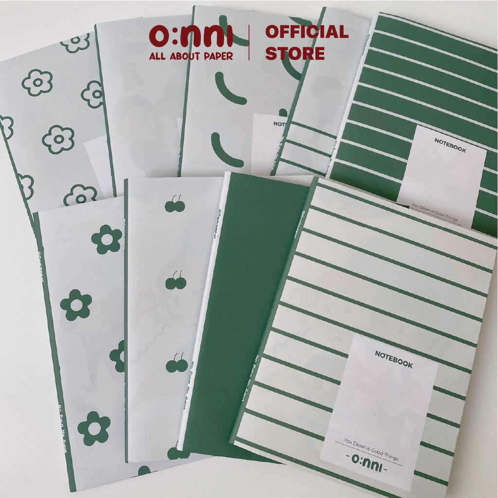 Giấy bao vở/bao sách dễ thương tối giản 2023 - Giấy Plain 100gsm - Tặng kèm nhãn vở - Xanh lá