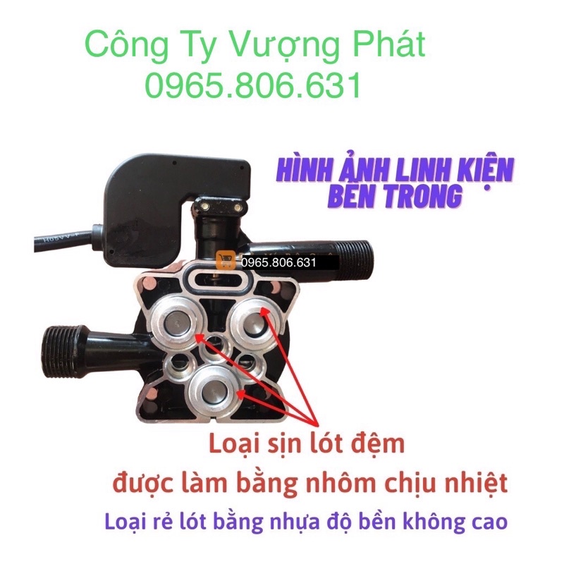 Bộ đầu bơm máy rửa xe mini có kèm rơ le điện, máy xịt rửa xe gia đình