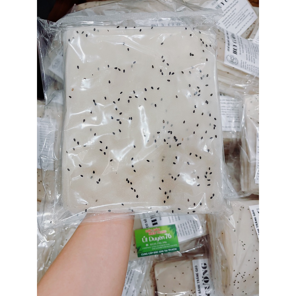 Bánh Tráng mè Cuốn Thịt Bịch 500gr - Bánh Tráng Gạo Mè Quảng Ngãi Nhúng - Đặc sản Miền Trung Út Duyên