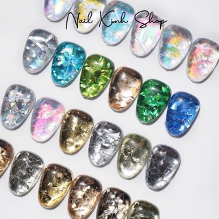 Set 6 hủ kim tuyến, sequin 3D, phụ kiện nail, phụ kiện trang trí móng cao cấp