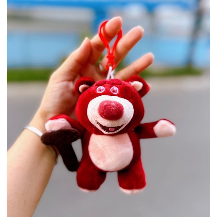 Móc Khoá Gấu Dâu Lotso Bear Bông 12cm Siêu Cute