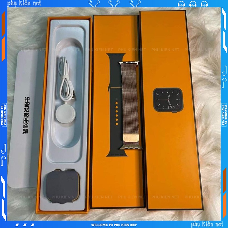 Đồng Hồ Thông Minh Logo Táo Sr8 Thép Smart Watch 8 Cao cấp Nghe Gọi Nhận Thông Báo Chống Nước Đo Nhịp Tim Cho Nam Nữ