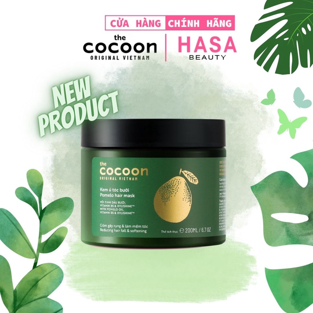 Kem Ủ Tóc Bưởi Cocoon Giảm Gãy Rụng và Làm Mềm Tóc 200ml