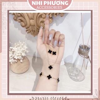 Set 3 chi tiết vòng cổ, khuyên tai, vòng tay VCa titan