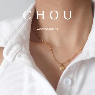 Dây chuyền titan, vòng cổ titan mặt tròn lucky | chou accessories |