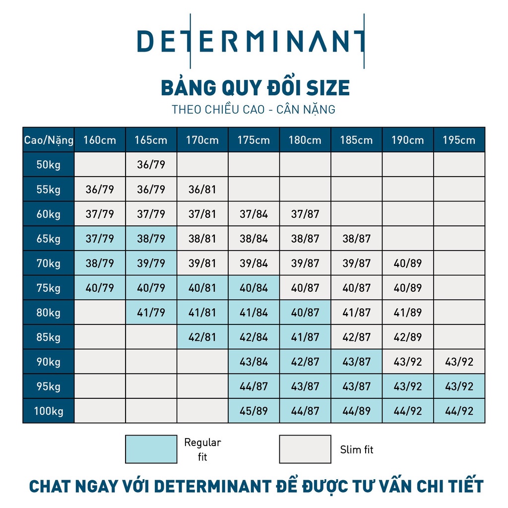 Áo sơ mi nam tay dài Cotton chống nhăn kháng khuẩn thương hiệu Determinant - màu Trắng [301]