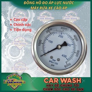Đồng hồ áp máy rửa xe , đồng hồ đo áp lực nước máy rửa xe cao áp