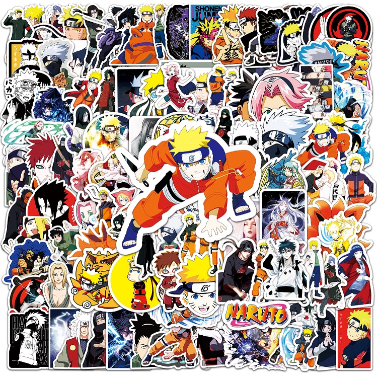 Bộ 116 Miếng Dán Trang Trí Xe Hơi Hình naruto Chống Thấm Nước