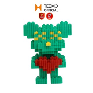 Mô hình gấu bearbrick mini lắp ráp 3d cute robot Teemo LG-68