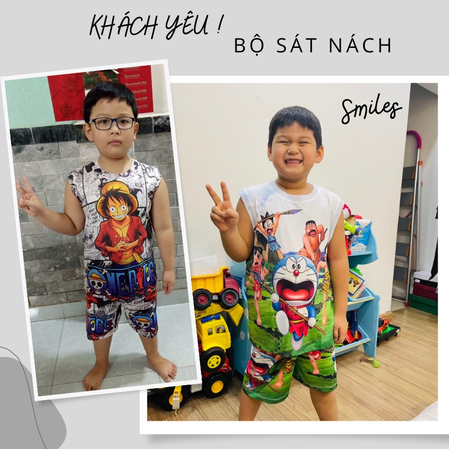 Đồ Bộ ba lỗ bé trai, bộ sát nách thun lạnh in hình Minecraft nhiều màu size từ 10kg - 60kg chất đẹp co giãn 4 chiều