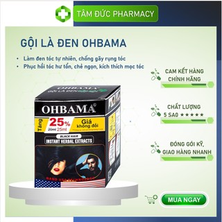 1 Gói Dầu gội nhuộm tóc GỘI LÀ ĐEN OHBAMA / OBAMA 25ml