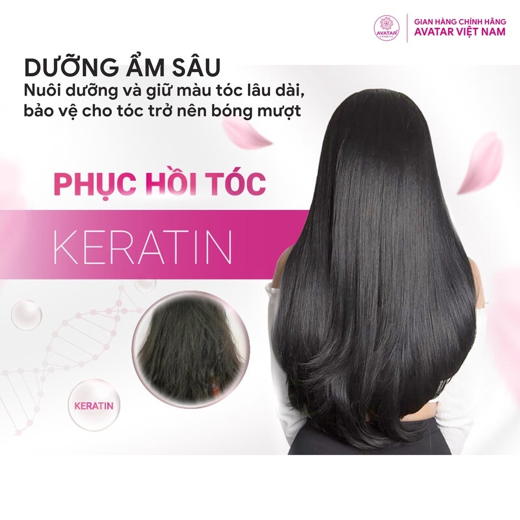 Dầu gội Avatar Collagen & Keratin phục hồi tóc hư tổn 600ml công nghệ Nhật Bản