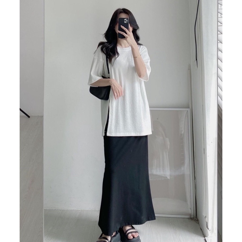 Áo phông xốp xẻ tà 1 bên Maia.clothes 490.49