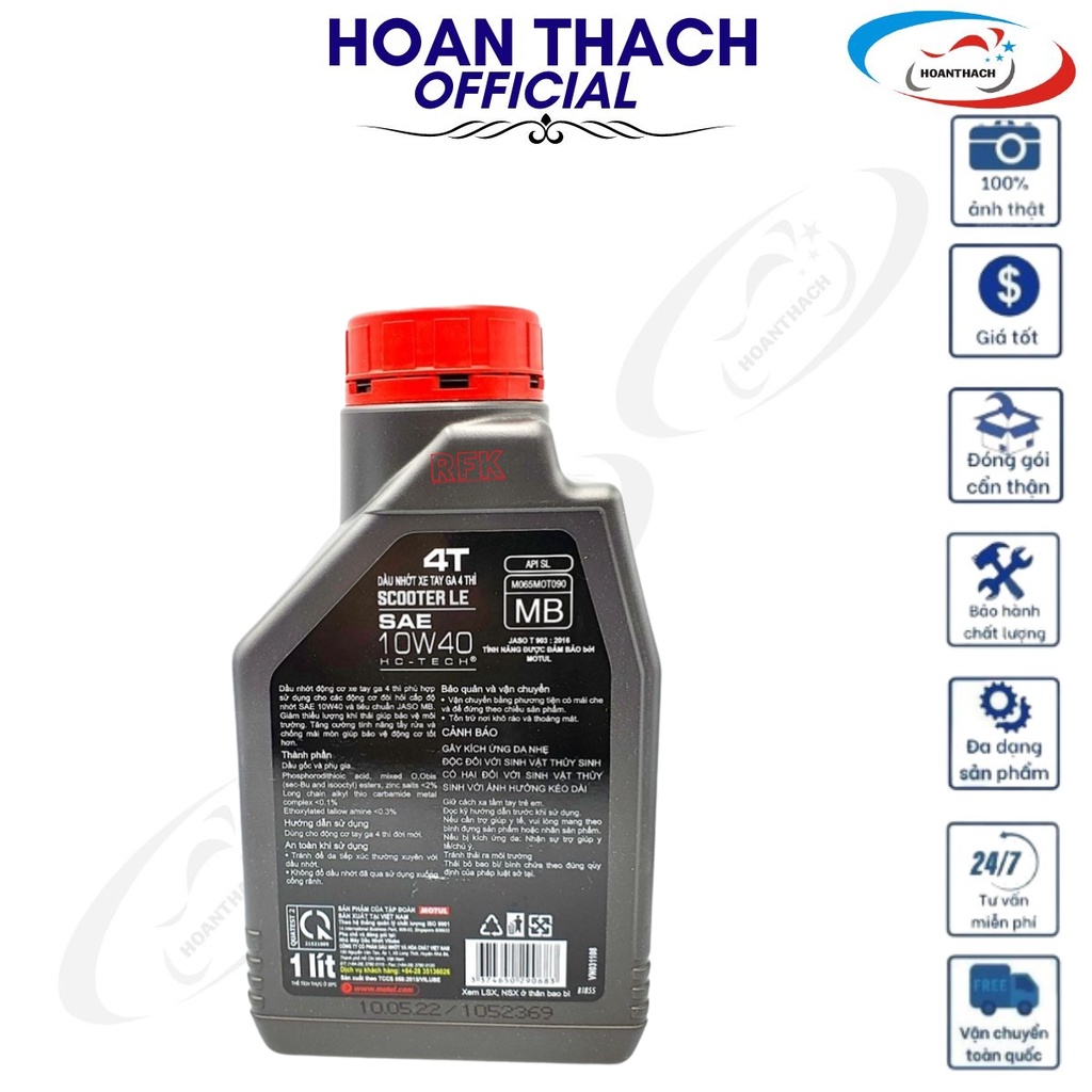 Dầu Nhớt Xe Tay Ga Motul Scooter Le 10W40 HOANTHACH SP018602