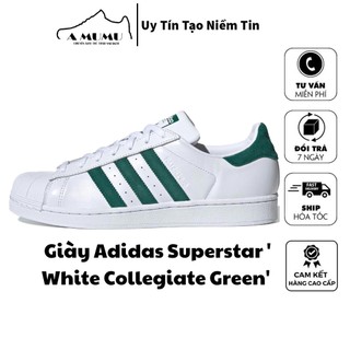 Giày Thể Thao Superstar Trắng Sọc Xanh Lá Giày Sneaker White Collegiate Green Stripes Hot Nam Nữ 20
