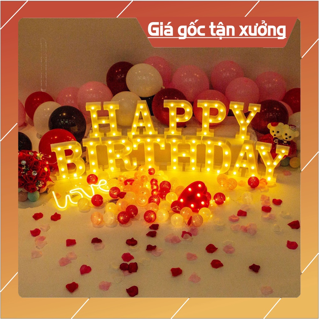 ĐÈN LED, ĐÈN CHỮ, ĐÈN CHỮ LOVE, ĐÈN HAPPY BIRHTDAY, MARRY ME, TRÁI TIM