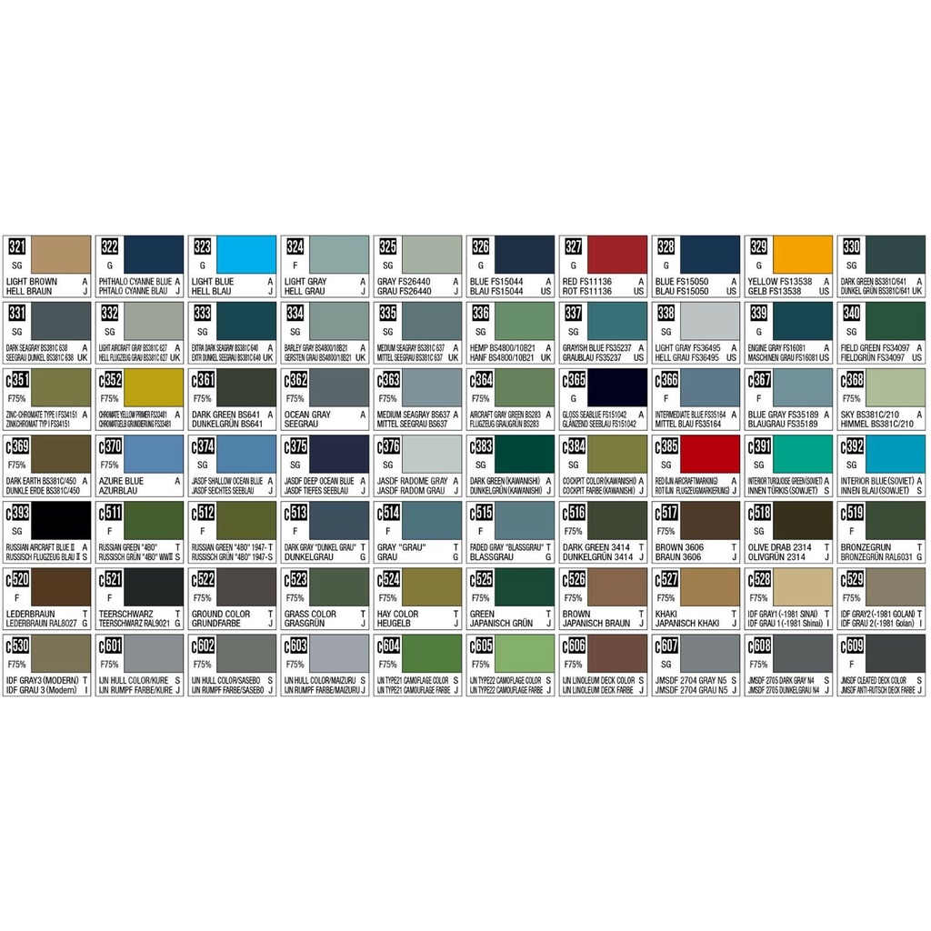 Sơn Mr.Hobby gốc lacquer màu chính