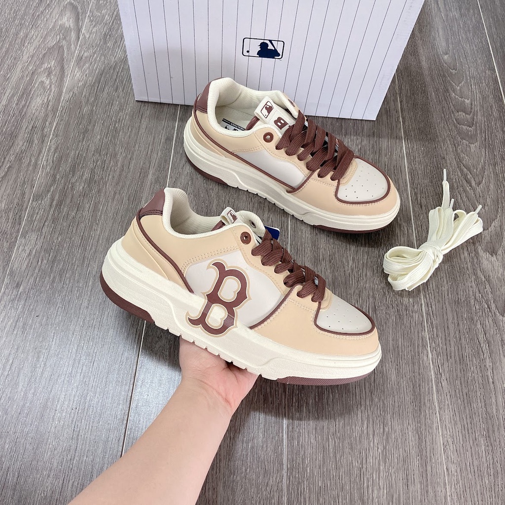 Giày thể thao sneaker MLB Chunky B rex nâu, Giày thể thao MLB Chunky B mẫu mới 2023 Bản Đặc Biệt Full Box