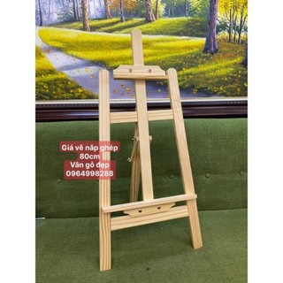 Giá vẽ 80cm kèm bảng kê/ toan vẽ❤️ Giá vẽ gỗ dạng nắp ghép  hàng cao cấp(dùng vẽ tranh số hoá) hoặc các Bé vẽ ngồi