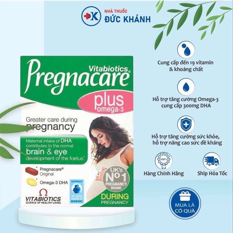 [Hàng công ty] Vitamin tổng hộp bổ bầu Pregnacare plus 1 lựa chọn hoàn hảo cho mẹ bầu