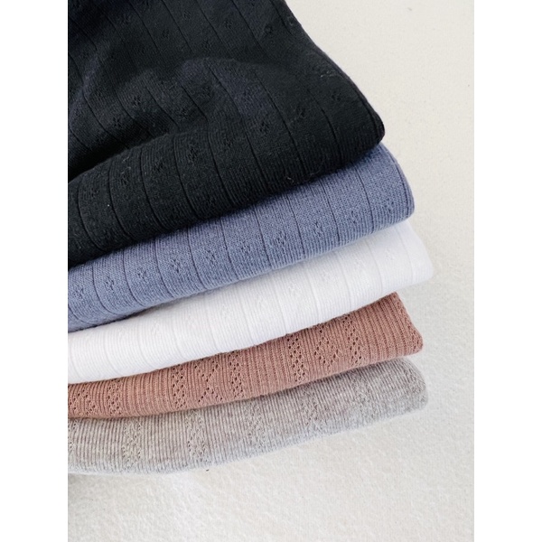 Vải thun cotton thông hơi tông màu Hàn