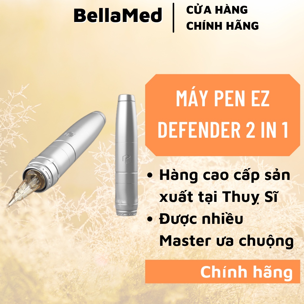 Máy Pen EZ Defender 2in1 Tattoo Phun Xăm Chính Hãng, Máy Pen Phun Xăm