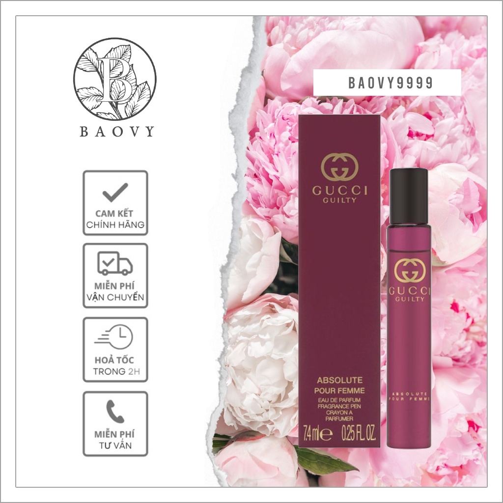 ✨Nước hoa Gucci Guilty Absolute Pour Femme 7.4ml chai lăn cho Nữ
