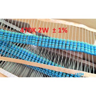 Điện trở 470k 2w 5 vạch màu sai số ± 1% điện trở 470k 2w chất lượng cao chân cắm
