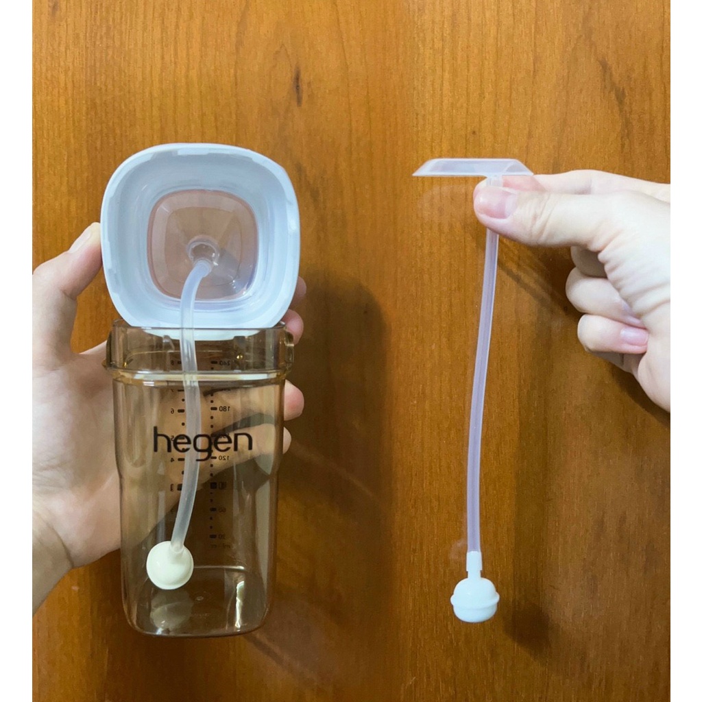 Set núm ti hút + dây quả tạ nội địa Trung cho bình sữa cổ rộng Hegen giúp bé ti đứng / ngồi mọi tư thế