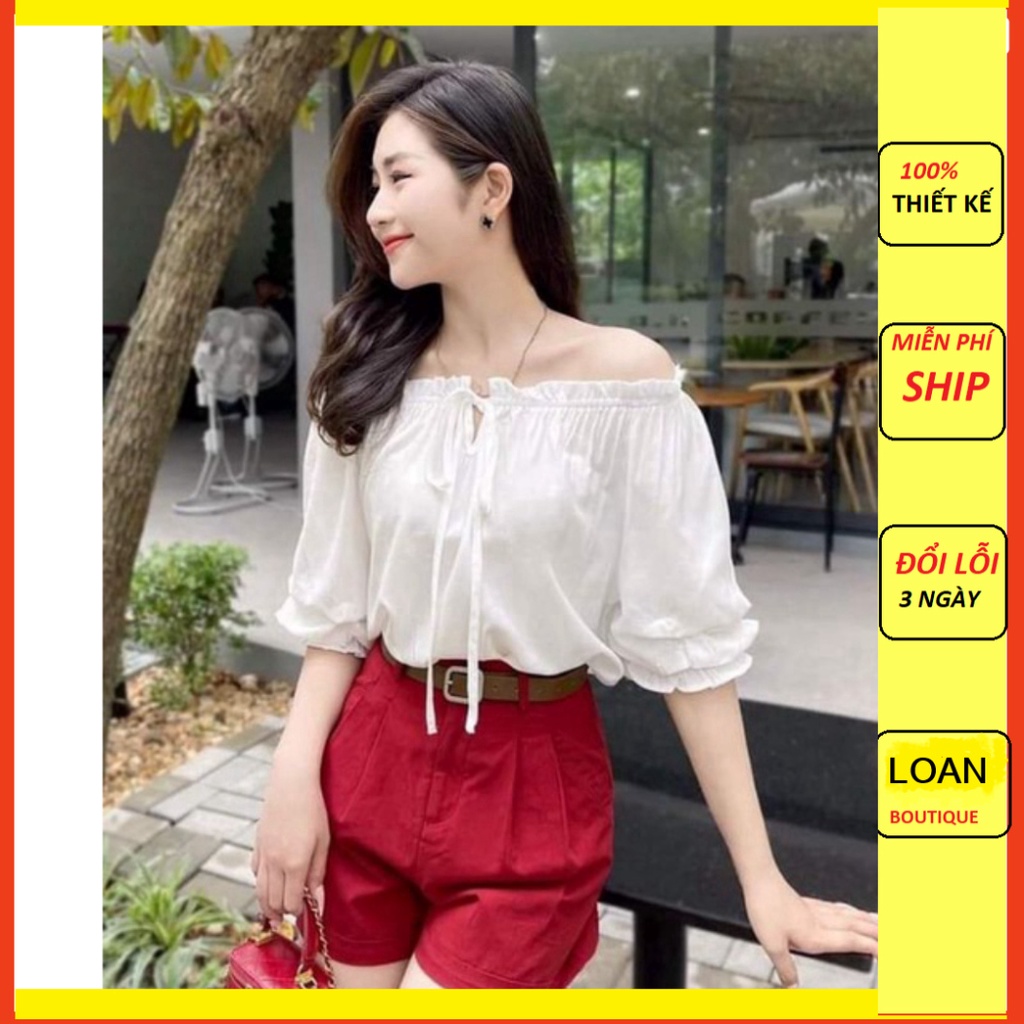 Áo sơmi trễ vai đẹp_Sơmi kiểu hở vai [BẢO HÀNH LỖI SẢN PHẨM-CAM KẾT GIAO ĐÚNG MẪU]