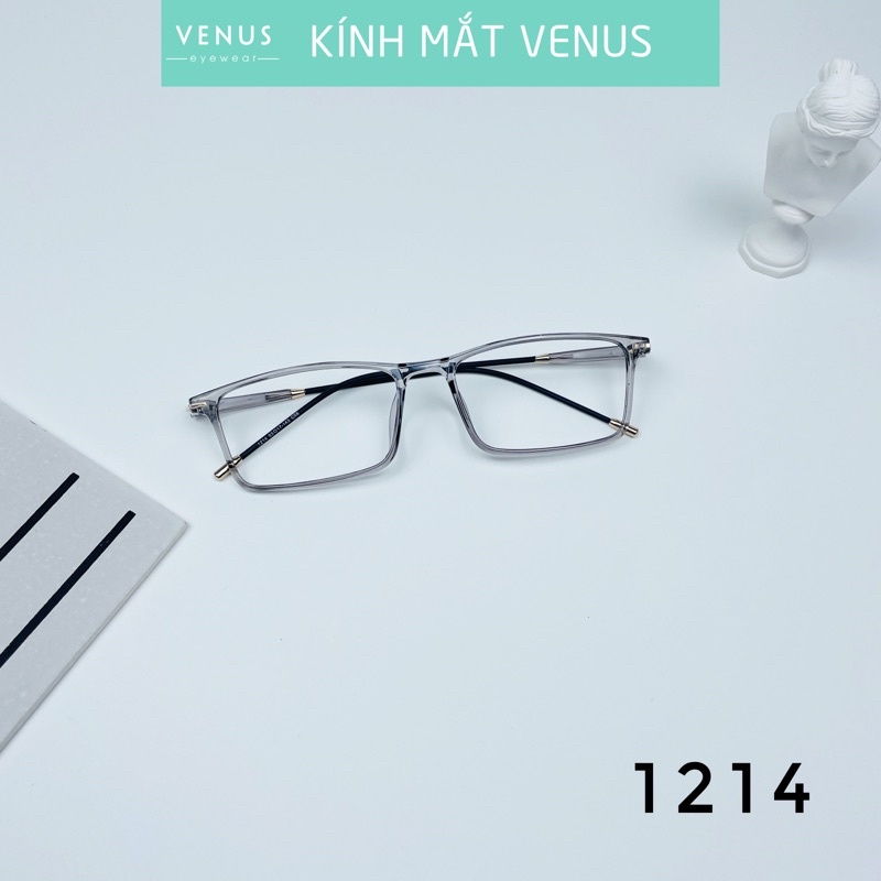 Gọng Kính Cận Nhựa Dẻo VENUS Dáng Mắt Vuông 1214 - Lắp Mắt Cận Theo Yêu Cầu