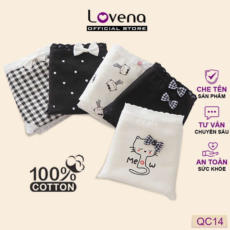 Quần Lót Cute Nữ Cotton Kháng Khuẩn Lovena QC14