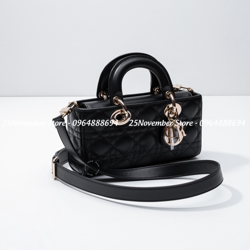 Túi xách D.i. o.-r l.a.d.y Dáng ngang màu đen size 26cm