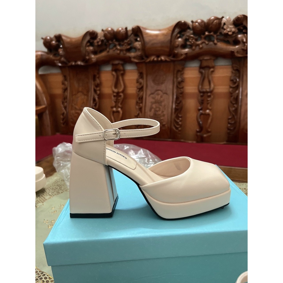 Sẵn Giày lolita da lì đế cao 9cm cực xinh 2 màu