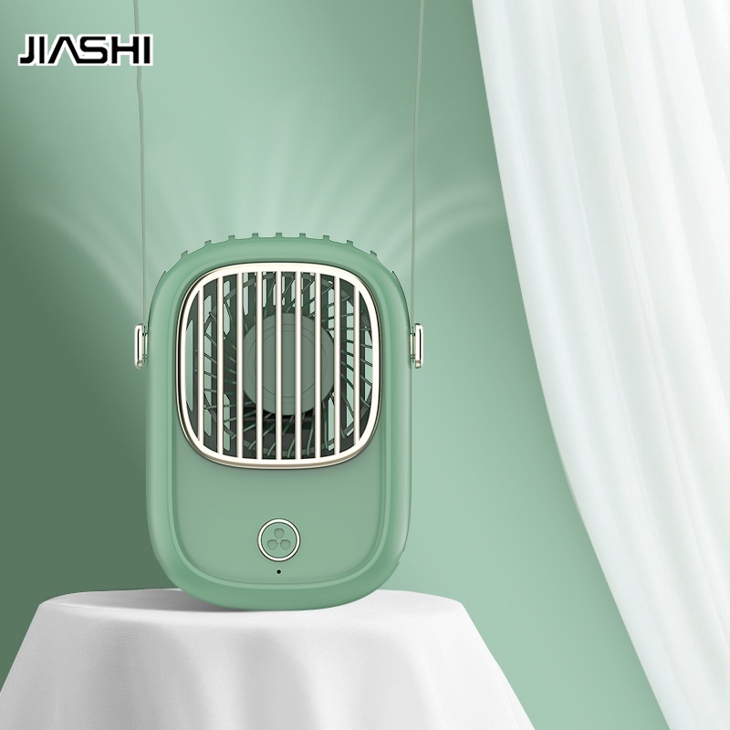 JIASHI Quạt Điện Mini Đeo Cổ Không Cánh Sạc USB Tiện Dụng