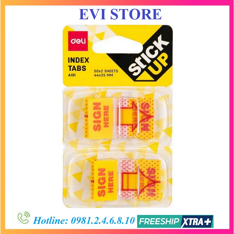 Giấy phân trang SIGN HERE Deli 10101