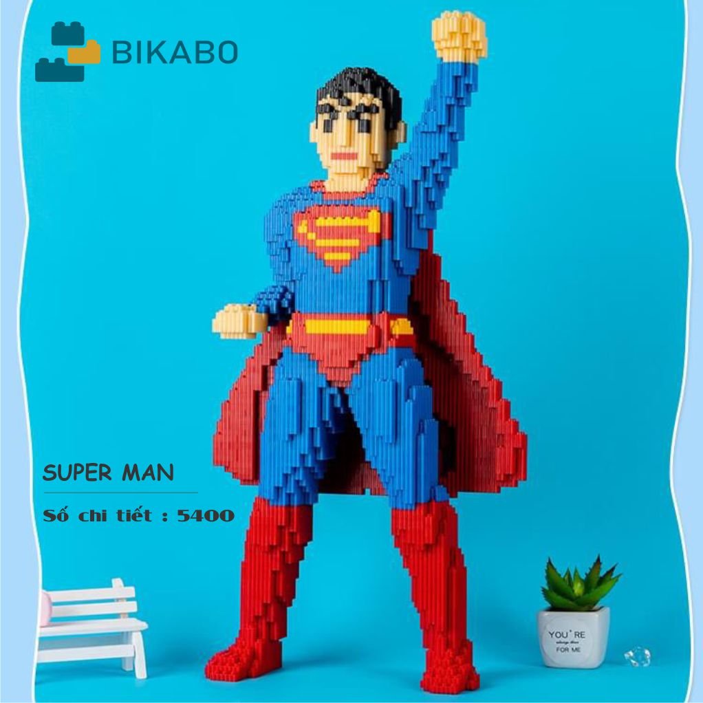 Mô hình lắp ráp thần tài 2400 chi tiết tặng kèm búa gõ, đồ chơi lắp ráp mô hình bearbrick tặng mô hình mini, BIKABO