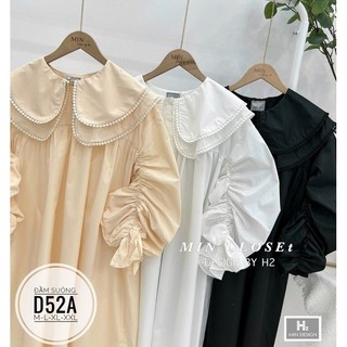 Đầm suông tay nhún D52A