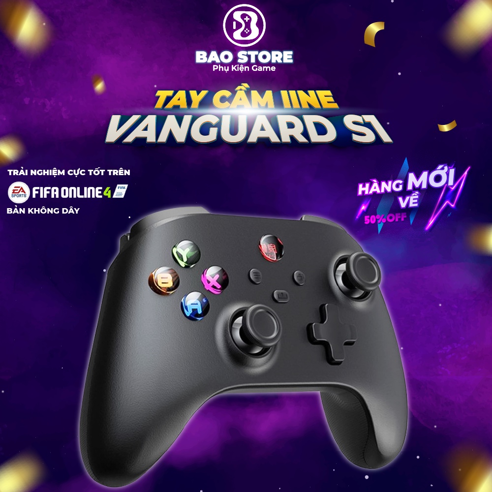 Tay cầm chơi game fifa online 4 IINE Black L716 Full Box/Bluetooth chơi trên Pc/Laptop/Switch Chính 