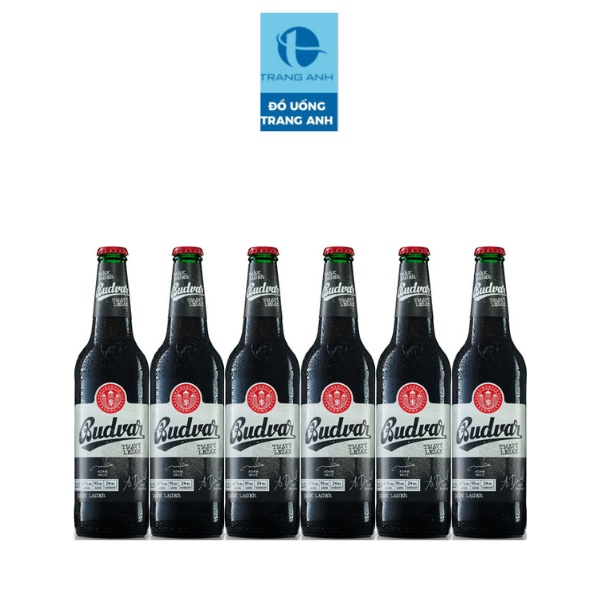 Bia Budweiser Budvar Dark - nhập khẩu Tiệp - 6 chai 330ml