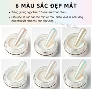 Set bột tráng gương ánh ngọc trai Nghi Thảo Nails