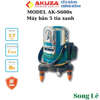 Máy cân bằng laser akuza ak-s600x - bóng led 5 tia xanh siêu sáng model 2023
