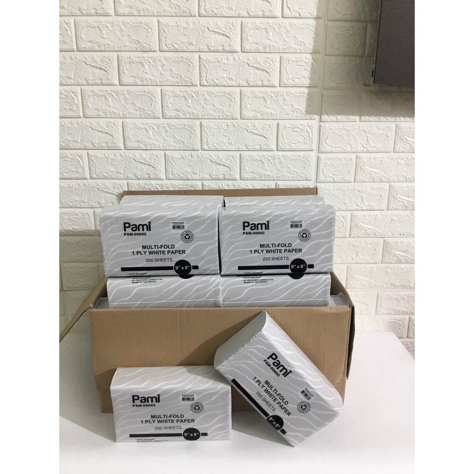 Khăn Giấy Lau Tay Than Tre Pami Thùng 16 Gói  Siêu Dai  Không Chất Tẩy Trắng Hàng Xuất Khẩu